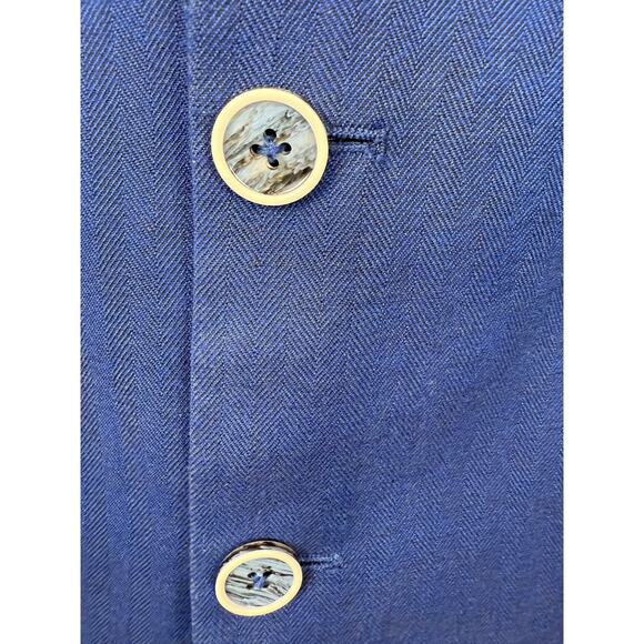 Paisley & Gray Cobalt Blue Linen Slim Suit 54R/40x32 Tropical Lining - Picture 5 of 16